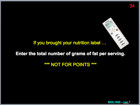 Fat grams question slide